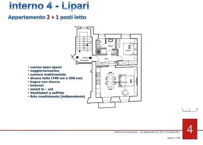 Live & Dream Lipari Bilocale 1 Piano Scilla